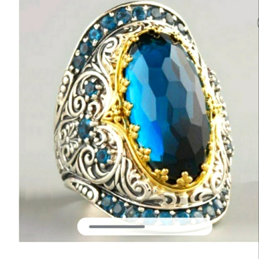 Size 6 natural natural sapphires ring